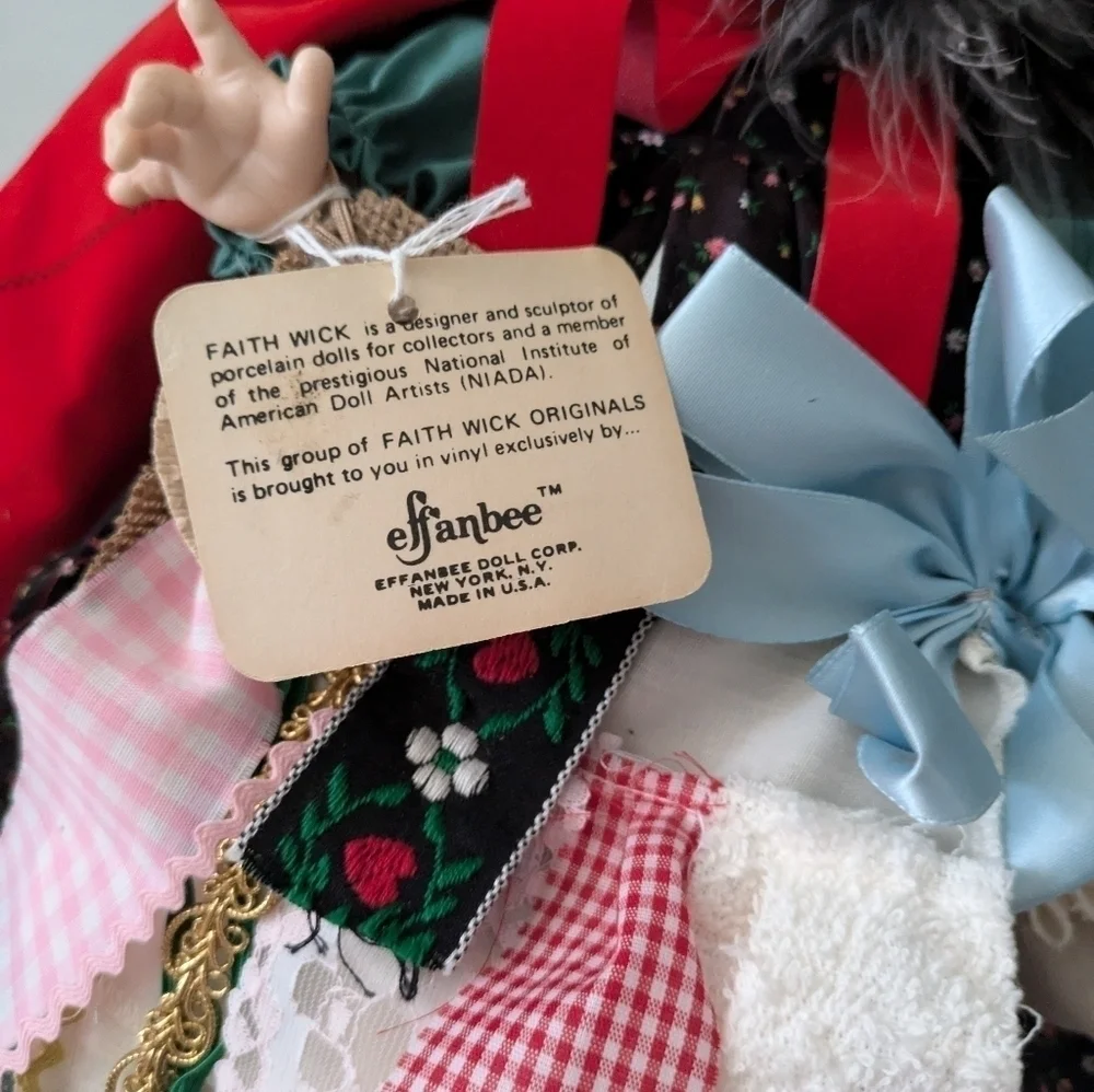 Faith Wick Effanbee The Peddler Doll. Cute Christmas decor.